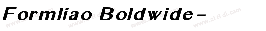Formliao Boldwide字体转换